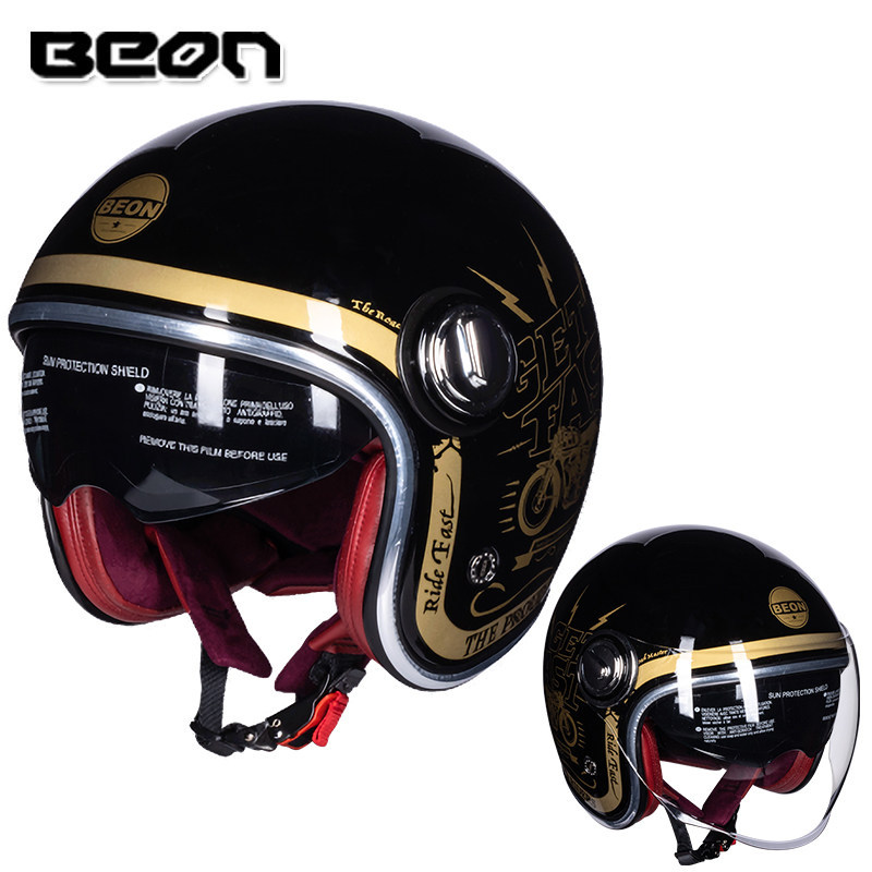 Motorcycle Gear Vintage - BEON B108A Vintage Motorcycle Helmet Beon
