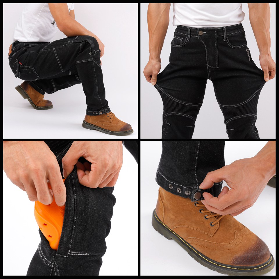 Black Motocross Pants Motorcyc - Motorcycle Gear Jeans recension och pris