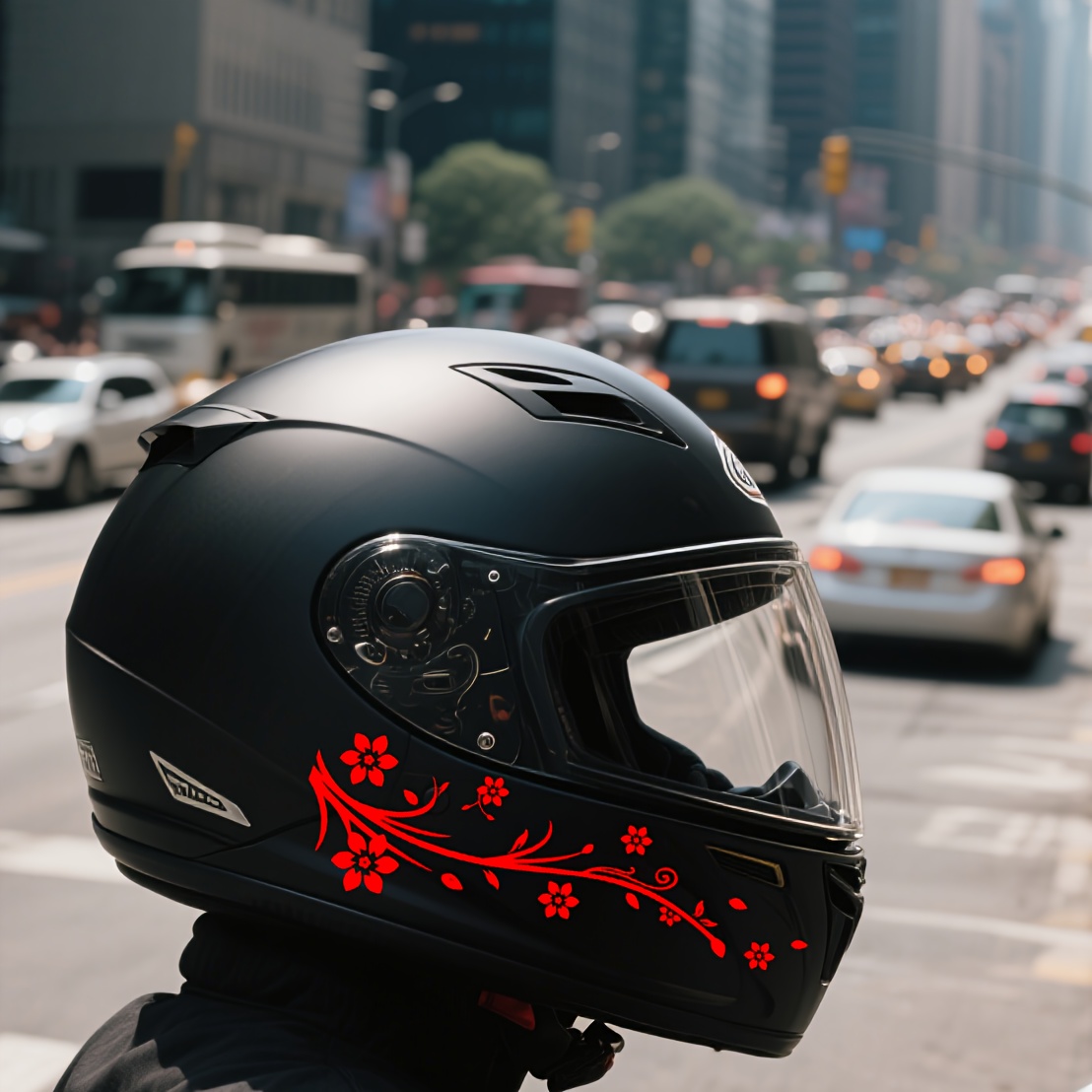 A Set of Stylish Red Flower St - Motorcycle Gear Deals recension och pris