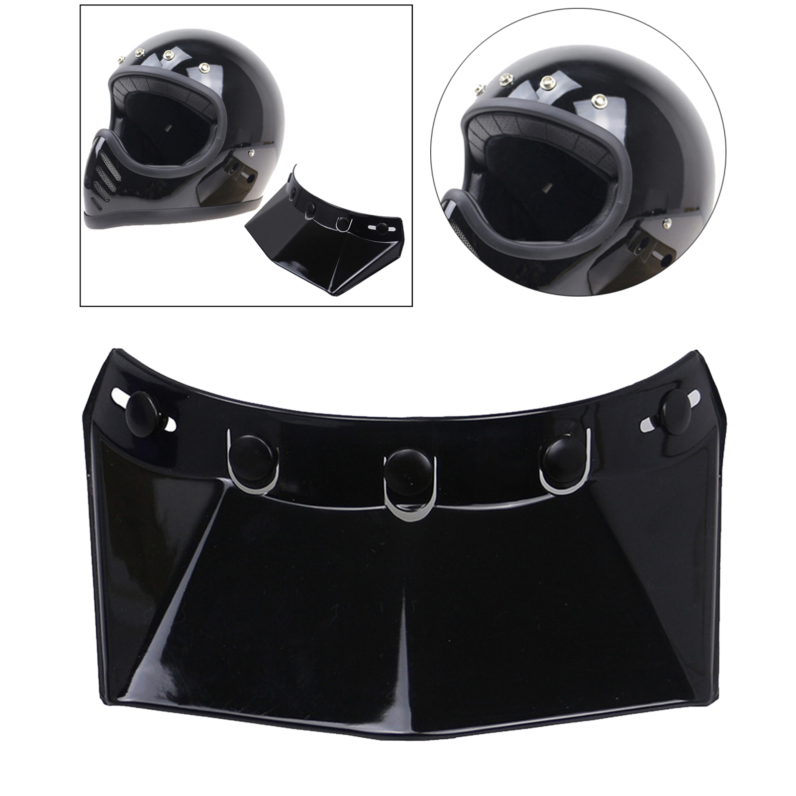 5-Snap Helmet Sun Visor Peak M - Motorcycle Gear Vintage recension och pris