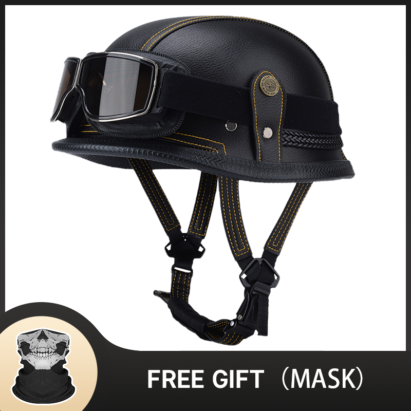 German Half Vintage Helmet Cla - Motorcycle Gear Vintage recension och pris