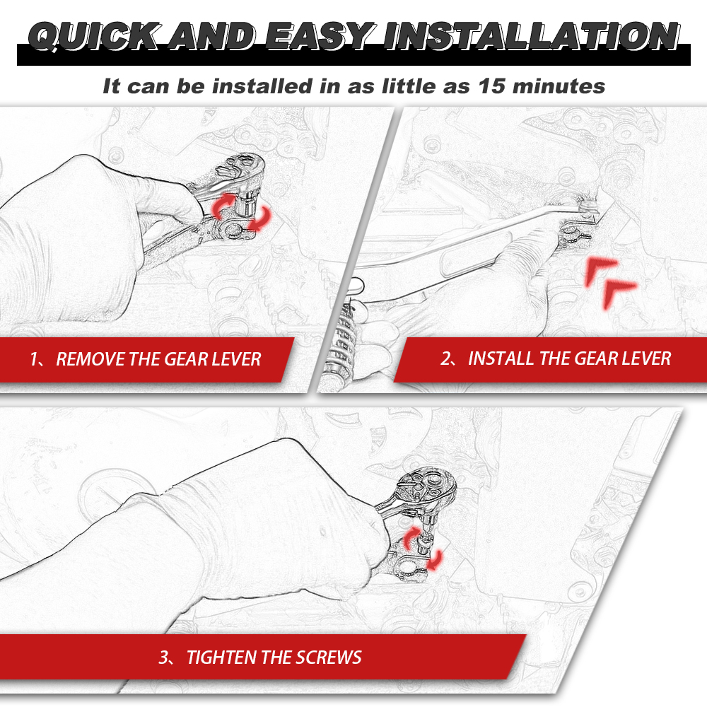 CNC Aluminum Shift Lever Motor - Motorcycle Gear Guide recension och pris