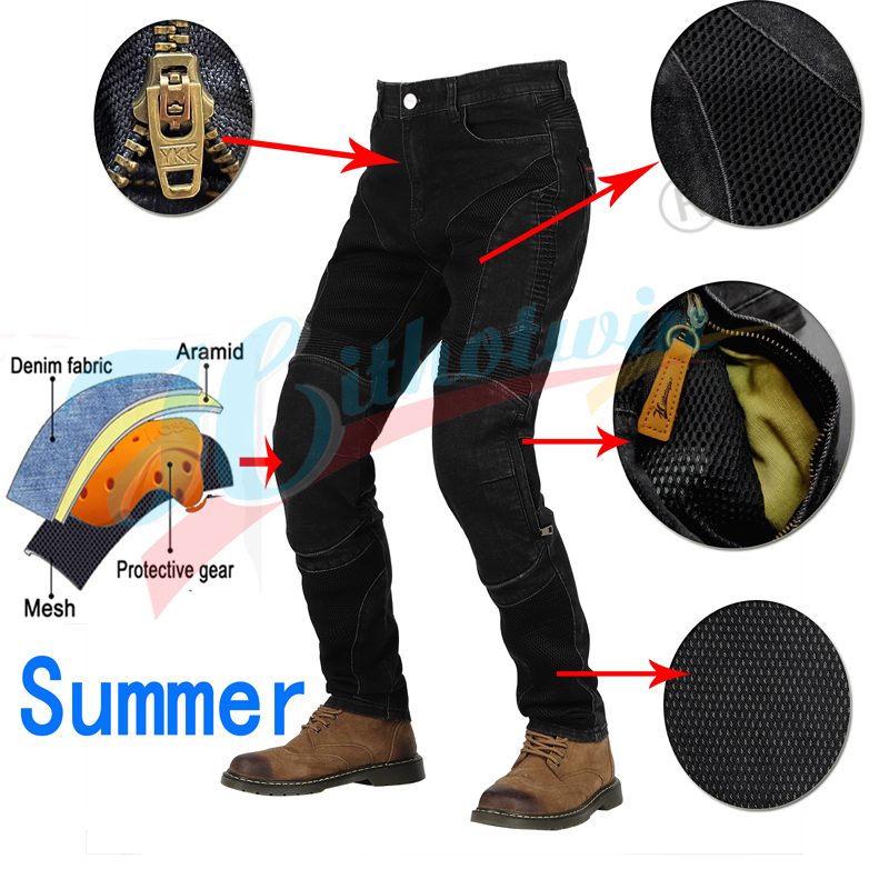 Motorcycle Pants Men summer Me - Motorcycle Gear Jeans recension och pris